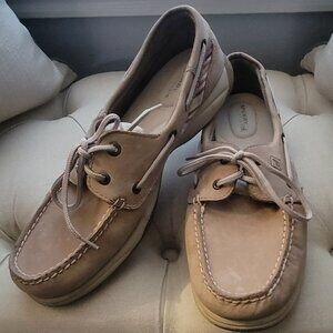 Sperry Women’s Boat Shoes Size 9.5M Tan Striped